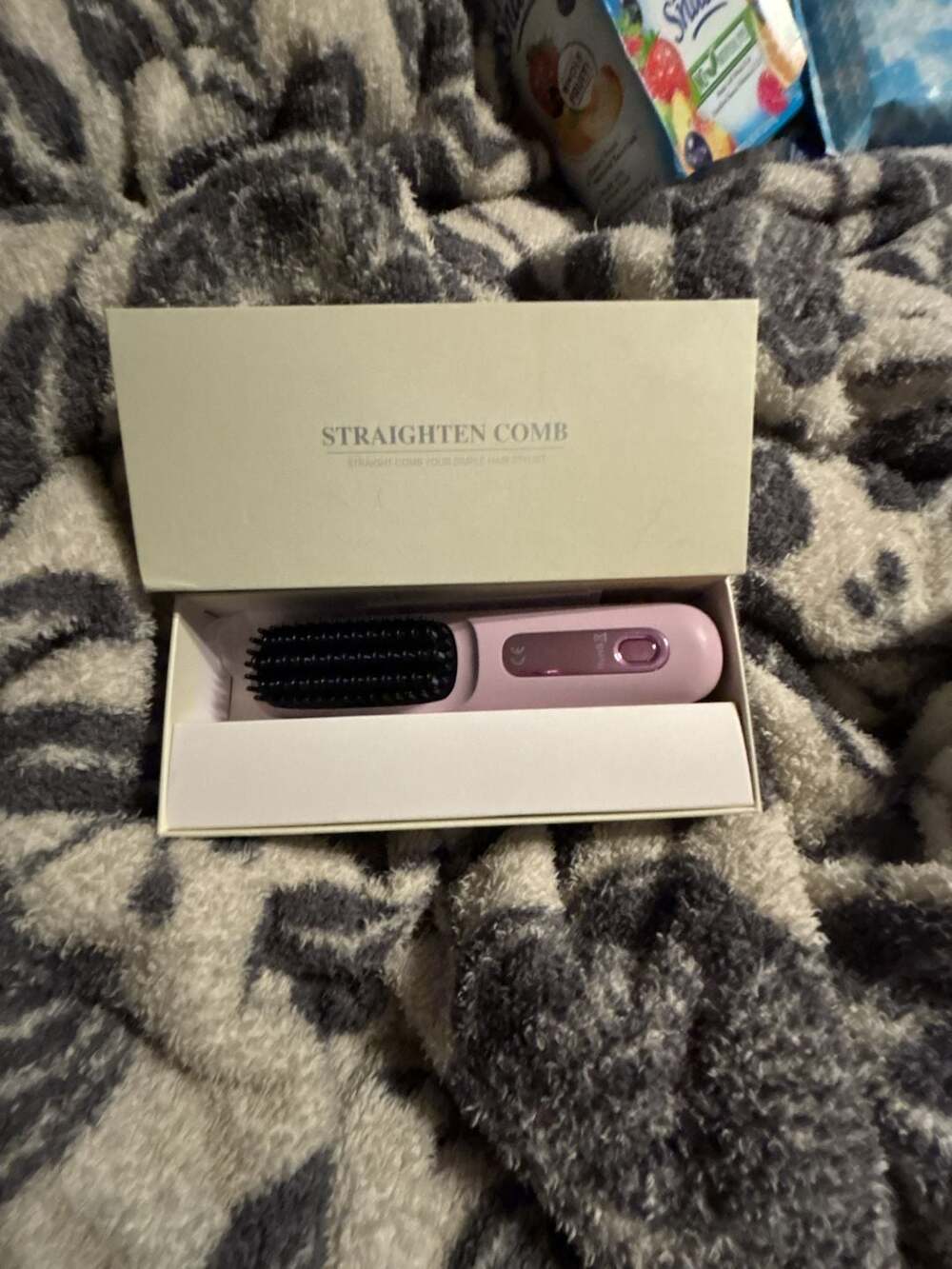 Unbranded Straighten Comb Pink Portable Wireless Hair Straightener